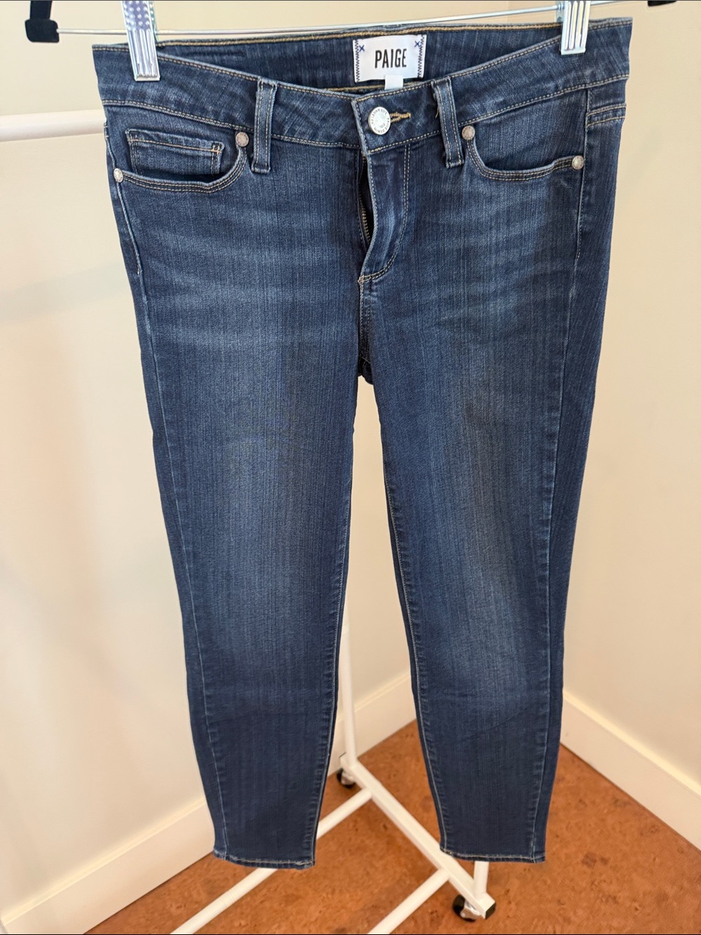 PAIGE Indigo Cropped Skinny Jeans
